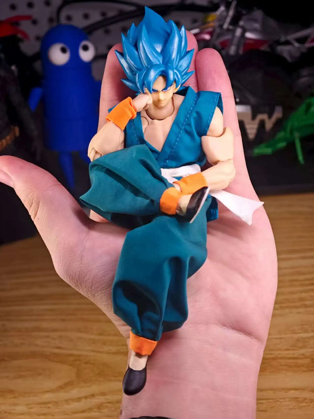 In Stock New Dragon Ball Shf Series Figures Son Goku Daoist Robe Orange Blue Uniforms Training Suit Clothes Accessories Toys
