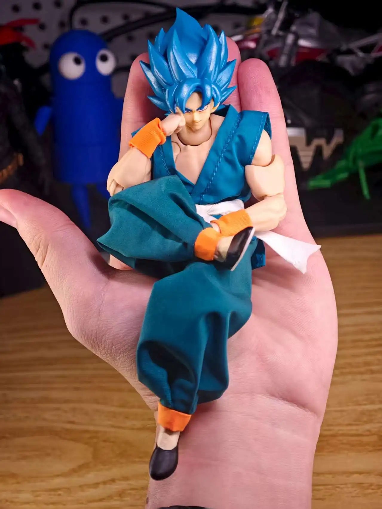 In Stock New Dragon Ball Shf Series Figures Son Goku Daoist Robe Orange Blue Uniforms Training Suit Clothes Accessories Toys