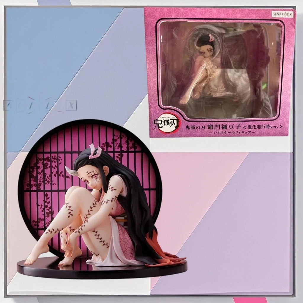 100% Original Aniplex Demon Killer Kamado Nezuko Oni Ver. Anime Characters Action Model Collection Image Brinquedos Toy Gifts