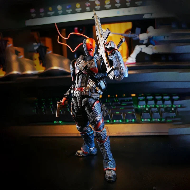 New Original Lpzz Toys Deathstroke Arkham Knight Finished Module 1/12 Scale Dc002 Deathstroke Action Anime Figure Gifts Toy