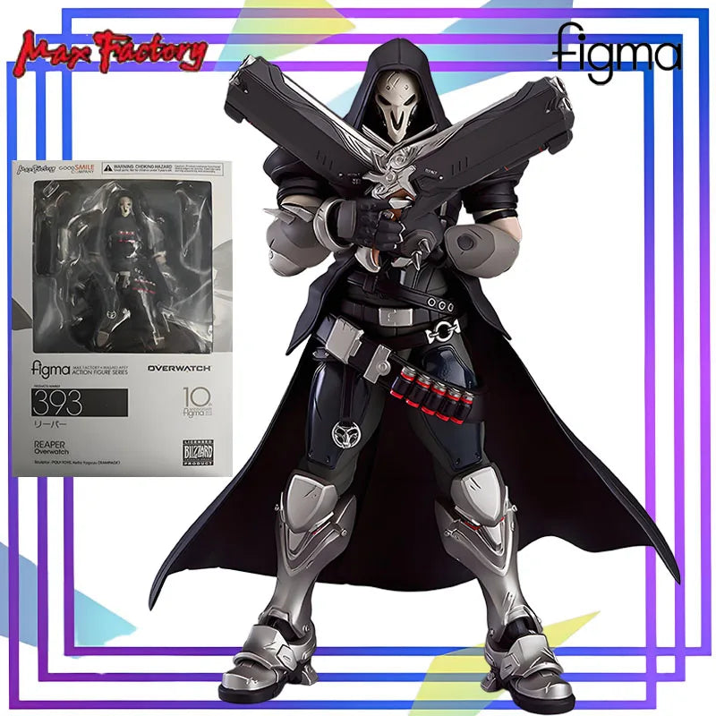 Max Original Figma Series《Overwatch Reaper》Anime Action Figure Assembly ModelToys Collectible Model Ornaments Gifts for Children
