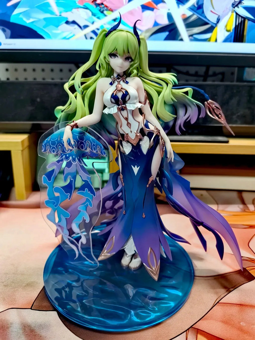 MiHoYo Mobius 1/8 Scale Complete Figure Honkai Impact 3rd Azure Daughter Ver Collectible Anime Statue For  Fans Desktop Decor