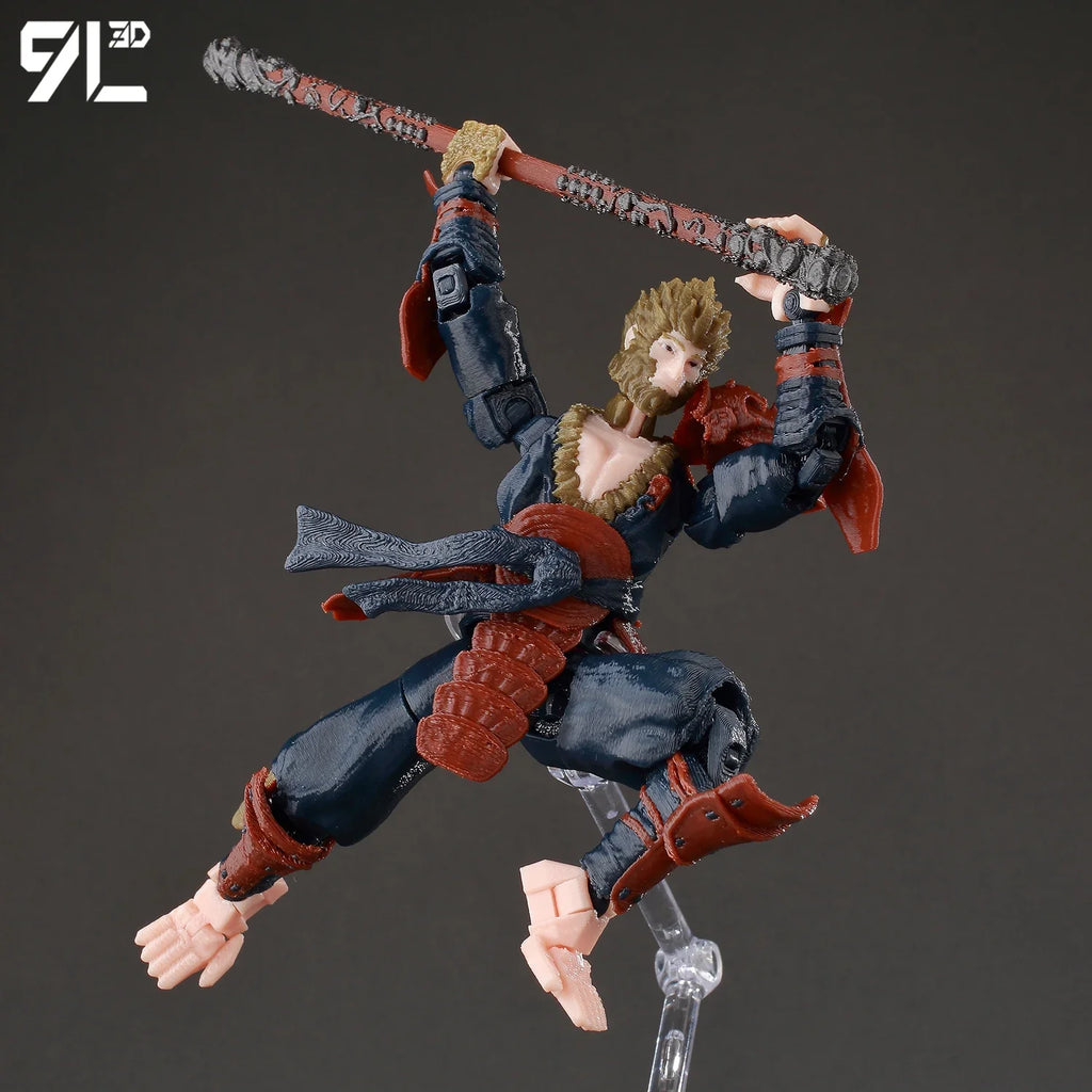 9L3D Lucky13 Figure Dummy13 T13 Anime Action Wukong Cloud Ride Model Black Myth Inspired Flying Stand Decor Desk Collection Toys