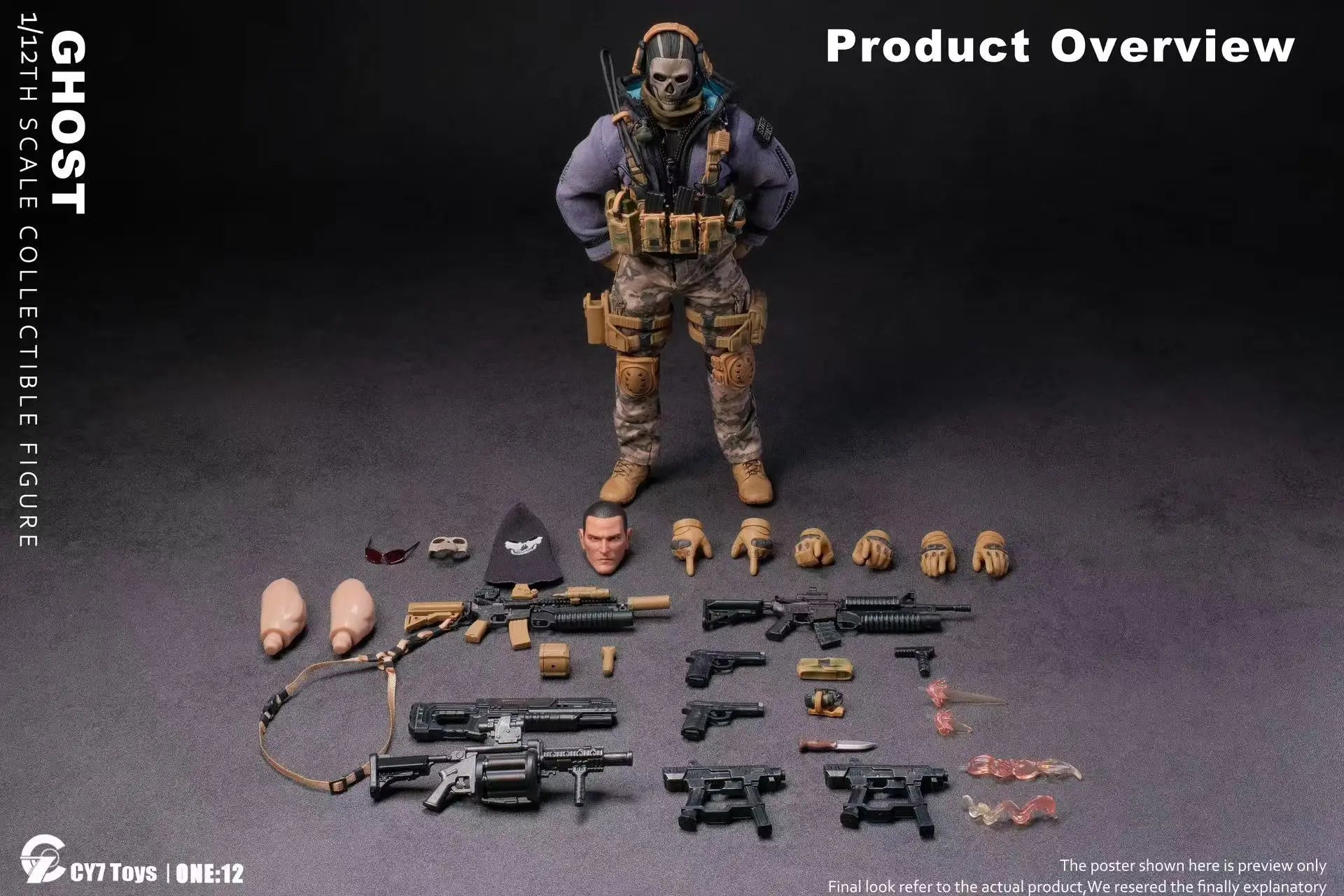 【MT】Pre-sale CY7 TOYS GHOST Death Ghost 1/12 Action Figure Model Collection