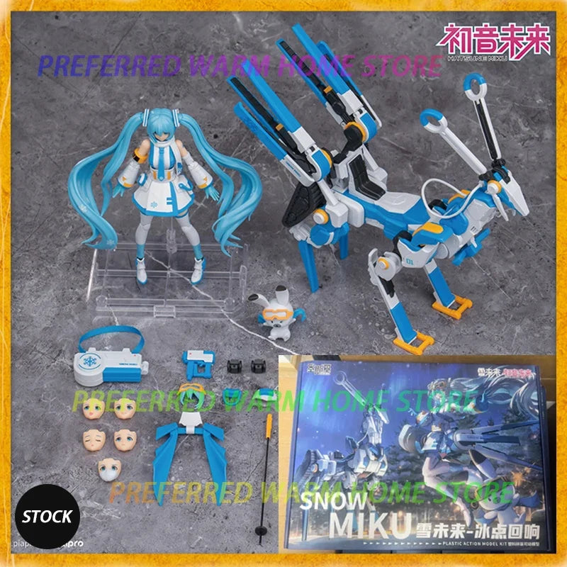 In Stock Originate YOLOPARK SOSKILL HATSUNE MIKU SNOW MIKU Assembling Movability Mooel Toys PLASTIC ACTION MODEL KIT Snowmobile