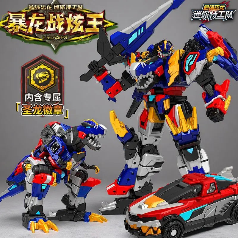MiniForce Dinoid Warrior Transformation Robot Dinosaur Model REX KAISER Mini Force Deformation Headbot Giganoto Dino Toys