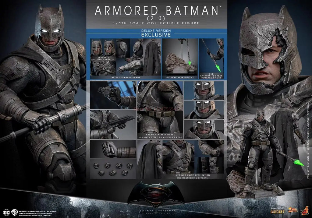 New In Stock Hottoys Ht 1/6 Bvs Armored Batman 2.0 Mms742 Mms743 Alloy Action Figure Kids Toy Birthday Gifts