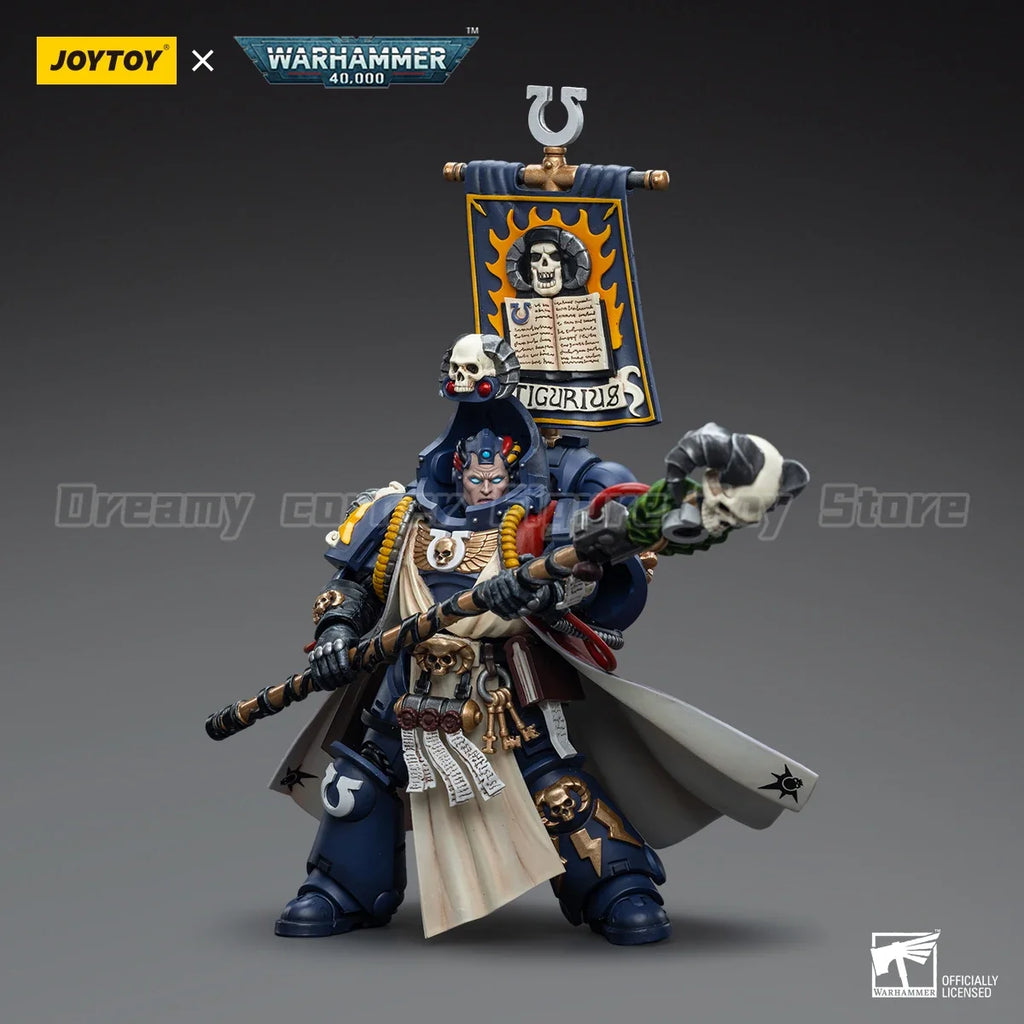 【In Stock】JOYTOY Warhammer 40K Ultramarines Chief Librarian Tigurius 1/18 Action Figure Toy Model Collection Ornament