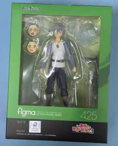 Original Max Factory Figma#425 Kono Subarashii Sekai Ni Syukufuki Wo! Satou Kazuma Anime Figure Model Toy Gift Collection