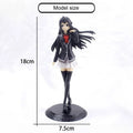 18CM Anime My Teen Romantic Comedy SNAFU Figure Yukinoshita Yukin Stand Animation Model Toys Gifts Collection Decoration PVC