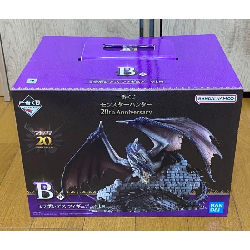In Stock Bandai Ichiban Kuji Monster Hunter 20th Anniversary B Fatalis Miraboreas Anime Figure Action Model Toys Gift Boy