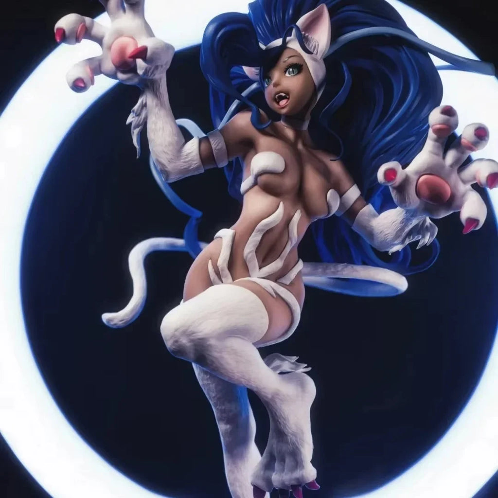 Darkstalkers' Revenge Felicia Doll Collectible - Hand-Made Beautiful Girl Action Figure Toy from Cartoon Animation Night Warrior