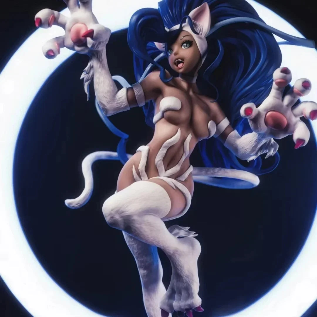 Darkstalkers' Revenge Felicia Doll Collectible - Hand-Made Beautiful Girl Action Figure Toy from Cartoon Animation Night Warrior