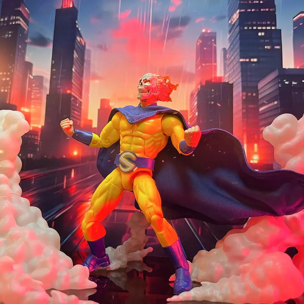 The Sentry Shf Anime New Handmade Sentry Coat Cloak Can be styled freely Clothes Built In Iron Wire Is Suitable for 1/12 Toys