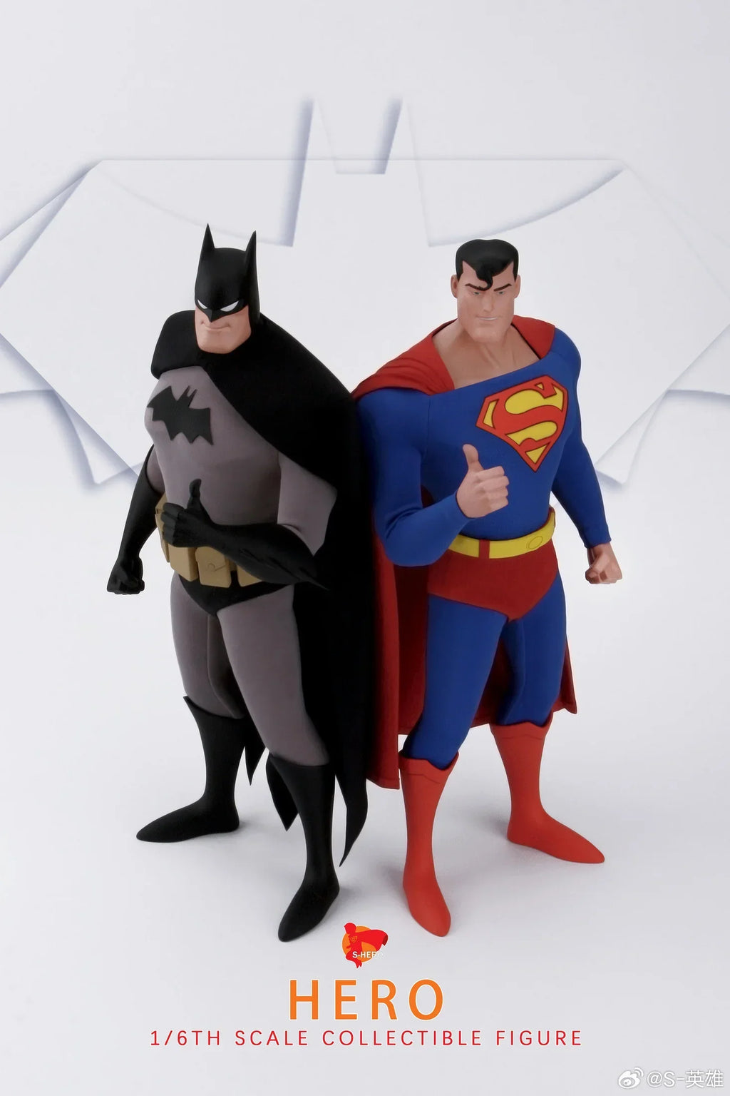 S-hero 1/6 Scale Animated Version of Batman Night Knight Superman Action Figure SH004 SH005 Ready-made Model Toy Collection Gift