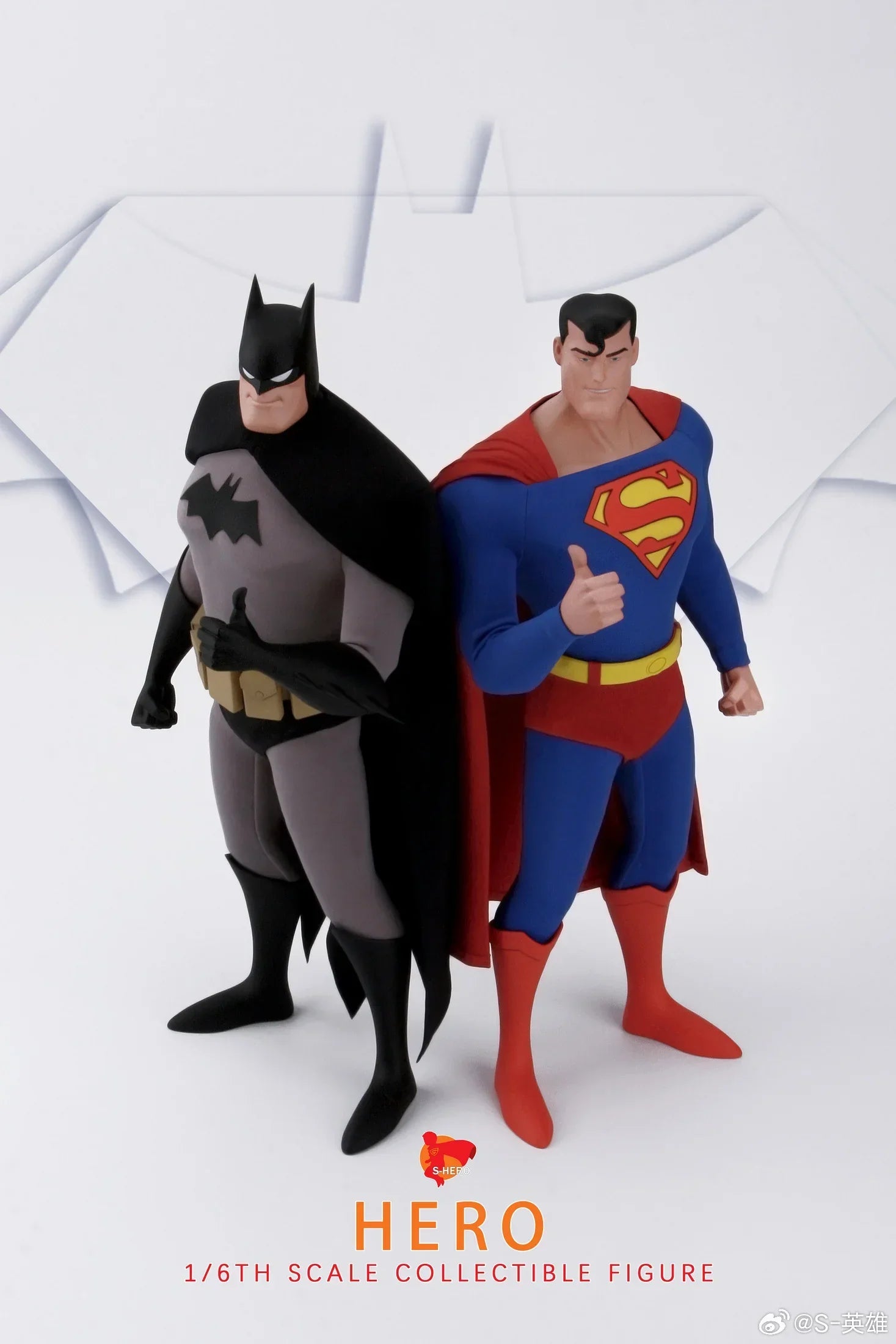 S-hero 1/6 Scale Animated Version of Batman Night Knight Superman Action Figure SH004 SH005 Ready-made Model Toy Collection Gift