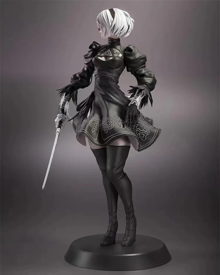GK Figure White Model High Precision 3D Printing Game Anime Fem 2B Ele Pose Nie R Mechanical Era Collectible Model