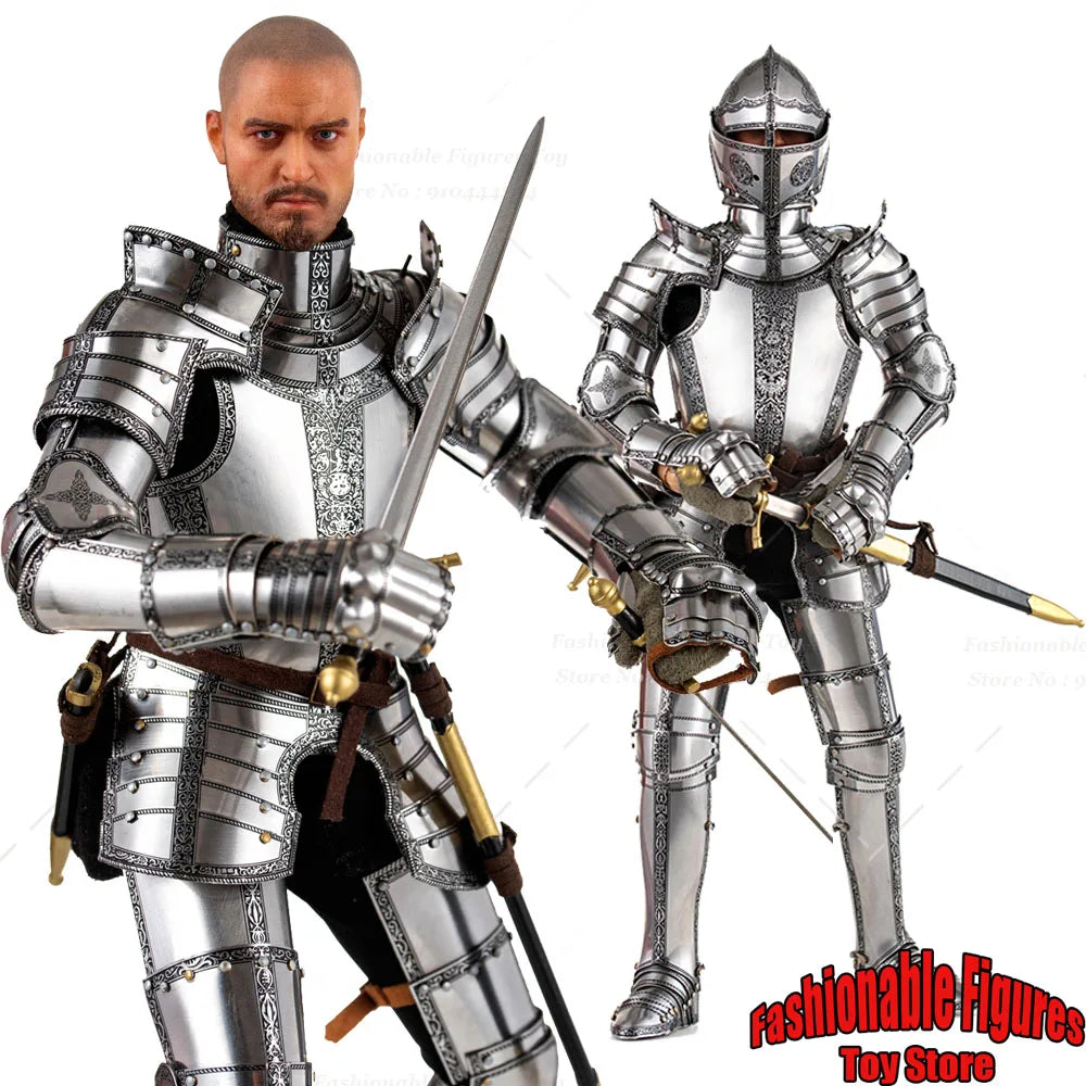 BROWN ART BA0005M 1/6 Men Soldier European German Duke Armored Soldier  Armored Soldier Stainless Steel Armor Weapon 12" Dolls