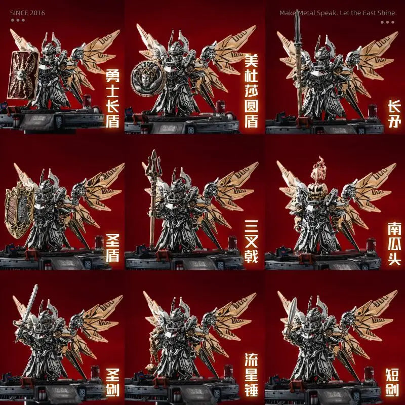 Magnetic Detachable Mech Arbiter Armor Seraph Knights Templar MOC Building Blocks Delicate Metal Figurine Ornament Bricks Toys