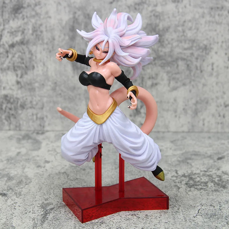 21cm Anime Dragon Ball Figure Android 21 Standing Fighting Pose PVC Action Figure Collection Model Toys Gifts