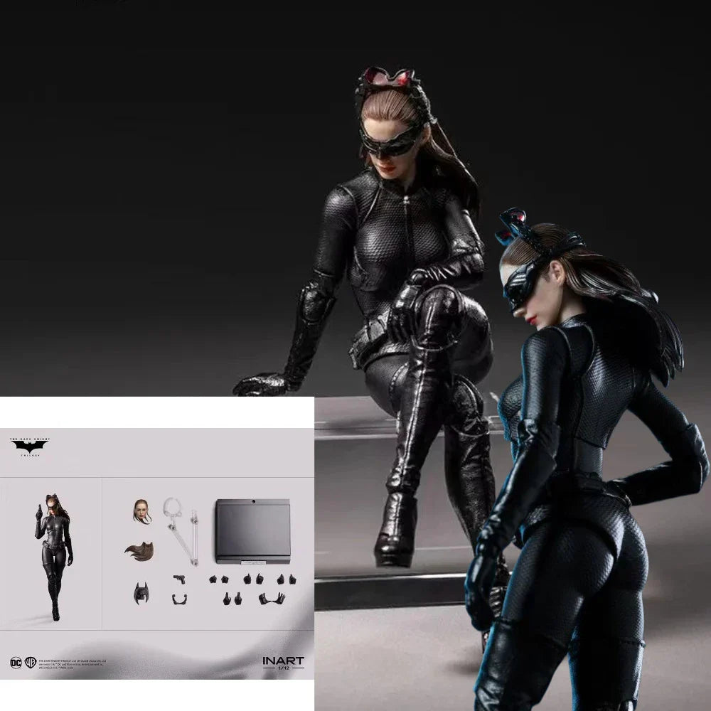 In stock INART 1/12 Batman The Dark Knight Rises Catwoman Bale Eternal Fight Hero 6Inch Action Figure Model Collection Gifts
