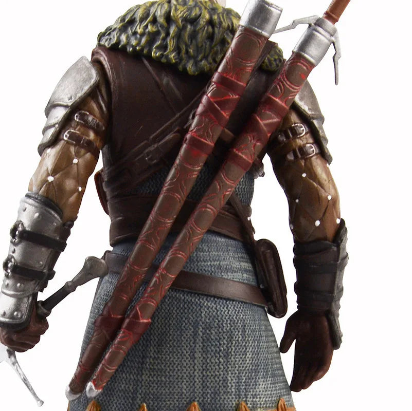 24cm Witcher 3 Geralt Game Action Figure Pvc Collectible Model Toys Ornament Desktop Decorations Statue Doll Birthday Gift