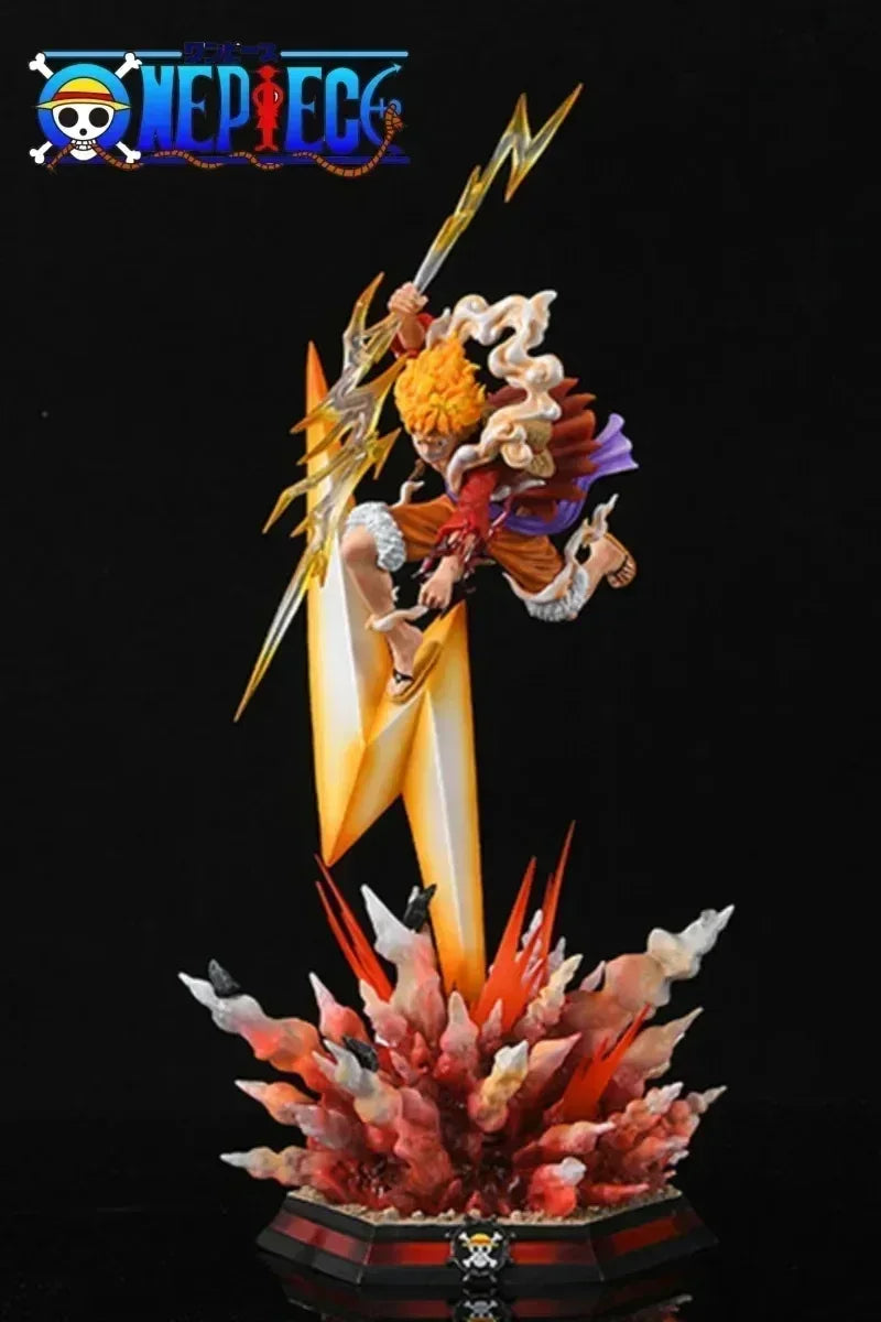 One Piece Anime Figures Gear 5 Luffy Sun God Nika Figure 50cm Pvc Figurie  Gk Statue Collectible Model Decoration Anime Kids Gif
