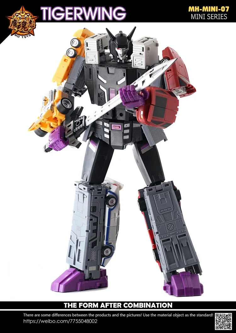 Transformation 5IN1 MHZ MH-MINI-07 Mini07 Mini-07 TOYS TIGERWING Motormaster Menasor Breakdown Wildrider Action Figure