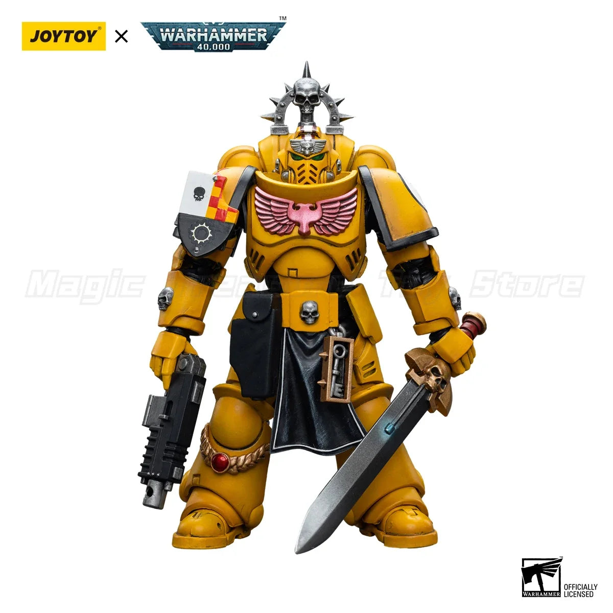 【In Stock】JOYTOY Warhammer 40K Imperial Fist Lieutenant with Power Sword Anime Model Toys Gift 1/18 Action Figure