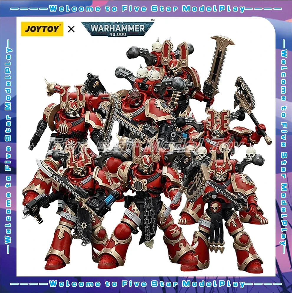 【FS】 Original JOYTOY Warhammer 40K World Eaters Khorne Berzerker 7pcs 1/18 Action Figures Anime Models Toys Gifts Collection