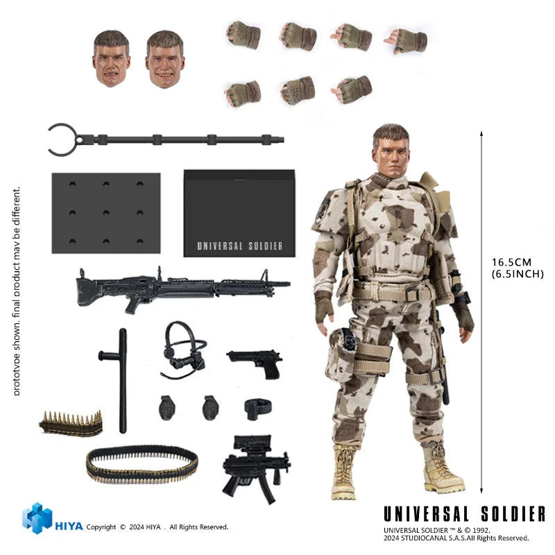 Inventory 1/12 Hiya Super Series Universal Soldier Luc Deverau Action Figure Exquisite Anime Collection Model Toy Holiday Gifts