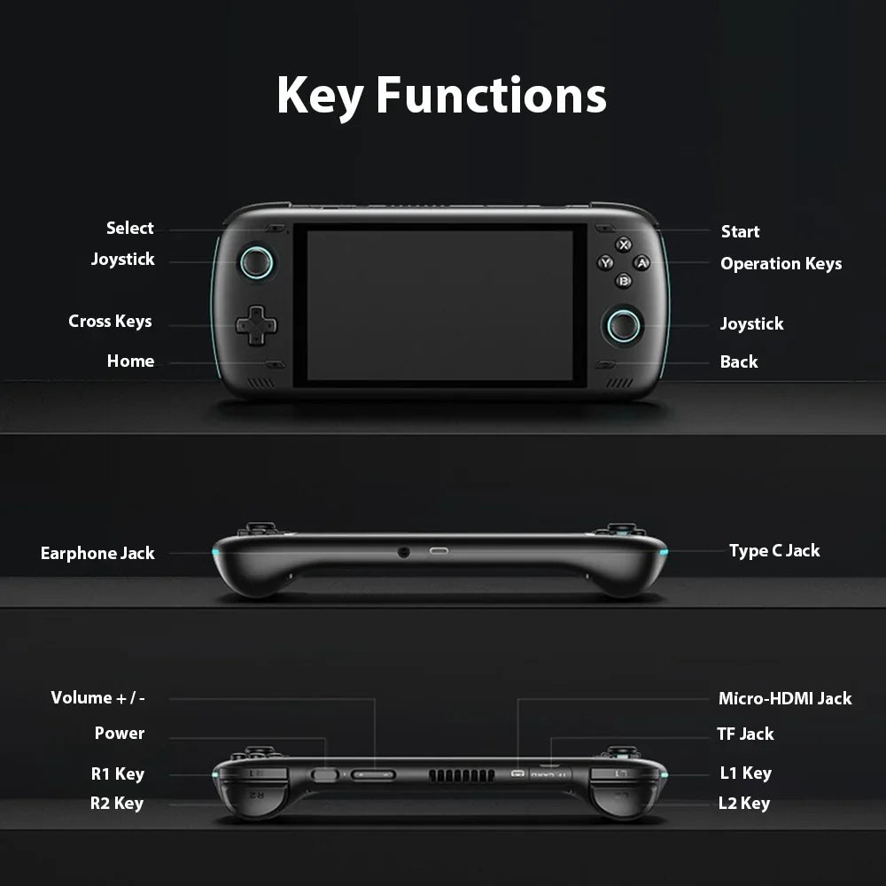 Ayn Odin2 Base Pro Max Handheld Game Console 6.0Inch Touch Screen 8Gen2 Android13 Wifi Portable Console Free Film