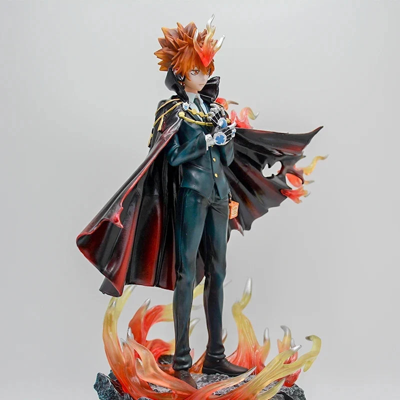 34cm Reborn! Tsunayoshi Sawada Anime Figure Sawada Tsunayoshi Action Figure Katekyou Hitman REBORN! Figurine Model Doll Toy Gift
