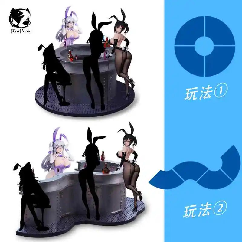 Bearpanda Bunny Girl Asanagi Rin Xiya Temperature Paint 3d Crystal Eye Kawaii Garage Kit Creative Scene Model Classic Anime Toys