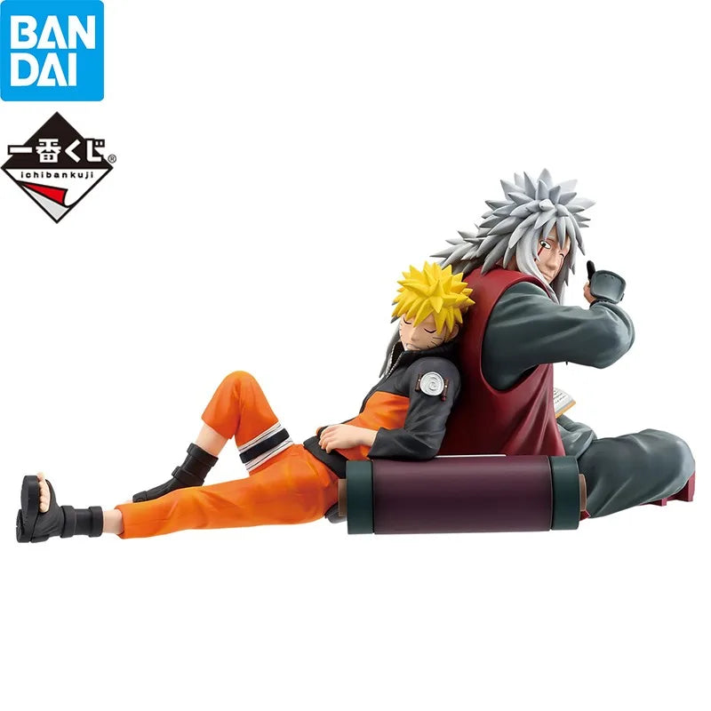 Original Bandai Ichiban Kuji Naruto Last One Prize Uzumaki Naruto & Jiraiya Figure Anime Action Model Figurals Brinquedos Toys