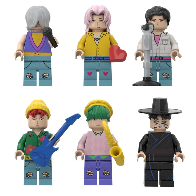 New Kpop Demon Hunters Boys And Girls Group Action Figure Doll Model for Children's Parties Gatherings Educational Toys