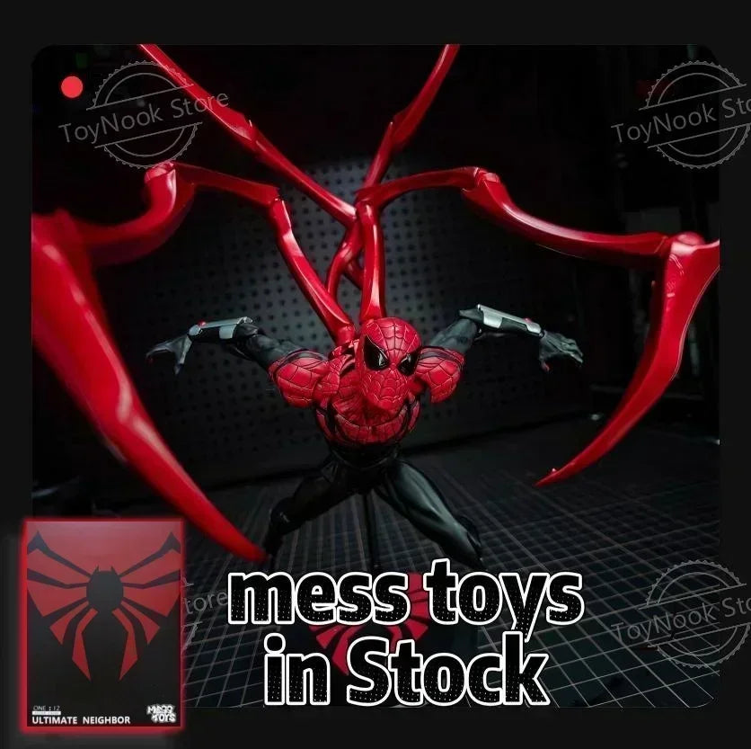 HEISS-NEU Mess Toys Superior Spider-Man Figur Modell PVC Schwarz Rot Spider Man Spielzeug Sammeln KO Action-Puppen Für Sammlergeschenk