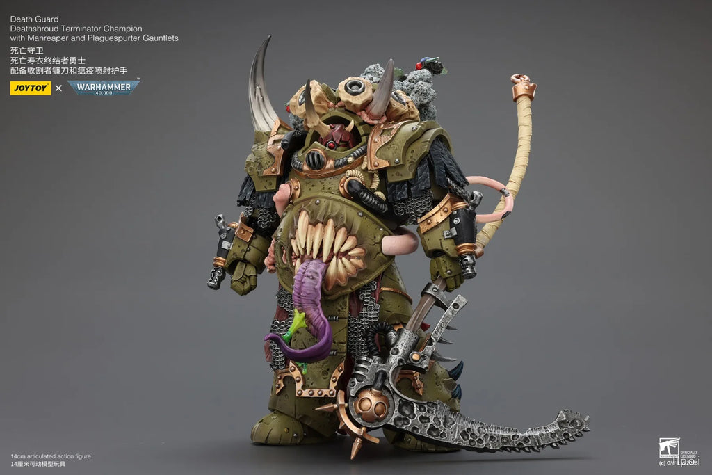 Original in Stock JOYTOY WARHAMMER 40K Death Guard Deathshroud Terminator Champion 1/18 Scale Figures Model Toy Gift Collection