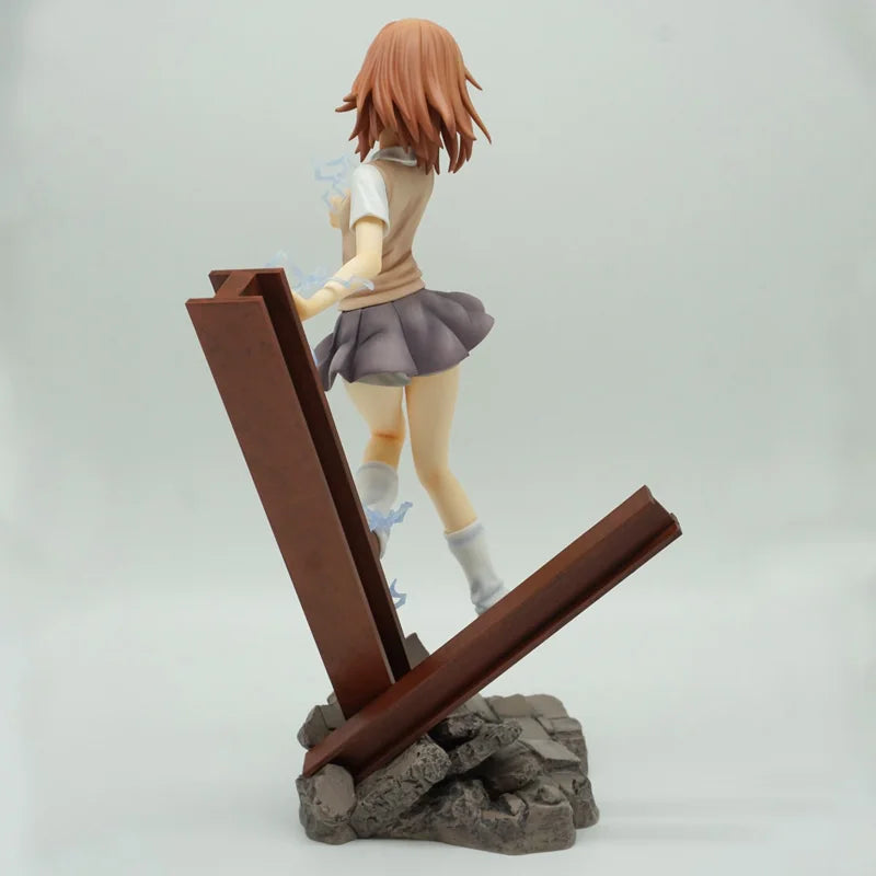 26cm Toaru Majutsu no Index Mikoto Misaka Anime Girl Figure A Certain Magical Index III Action Figure Adult Model Doll Toys Gift