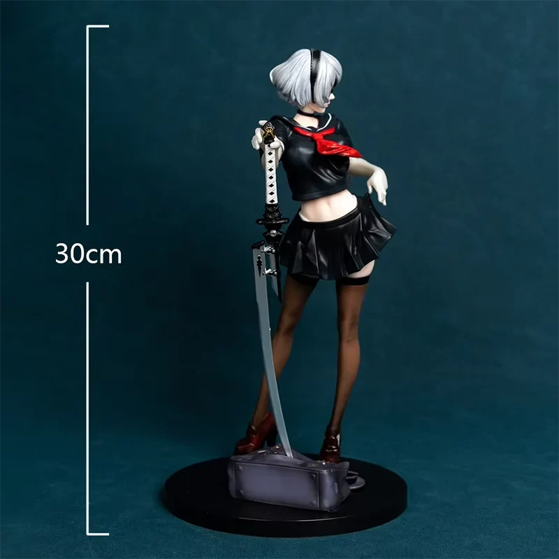 Genuine Anime 2b Figure Standing Pose Action Figure Kawaii Girl Sailor Suit Model  Desktop Ornaments Collection Gifts In Stock