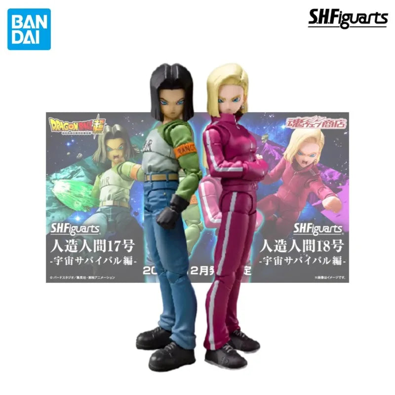 In Stock Bandai S.H.Figuarts Dragon Ball Super Android 17 Android 18 Tournament of Power Anime Figure The Perfect Gift for Kids