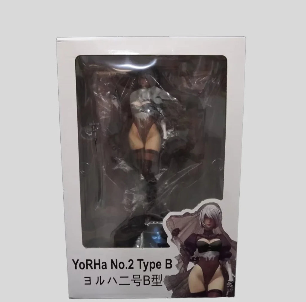 NieR:Automata Nier Bridal Gown Figure, Dual Interchangeable Head Sculpts, Elegant Collectible Model Gift for Fans