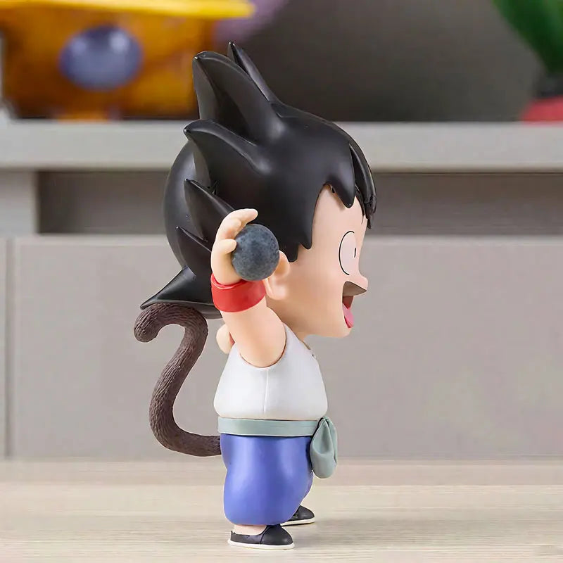 Anime Figurine Dragon Ball Z Kuririn and Son Goku Action Figures Q Version Anime PVC Model Kawaii Cartoon Statues Collection Toy