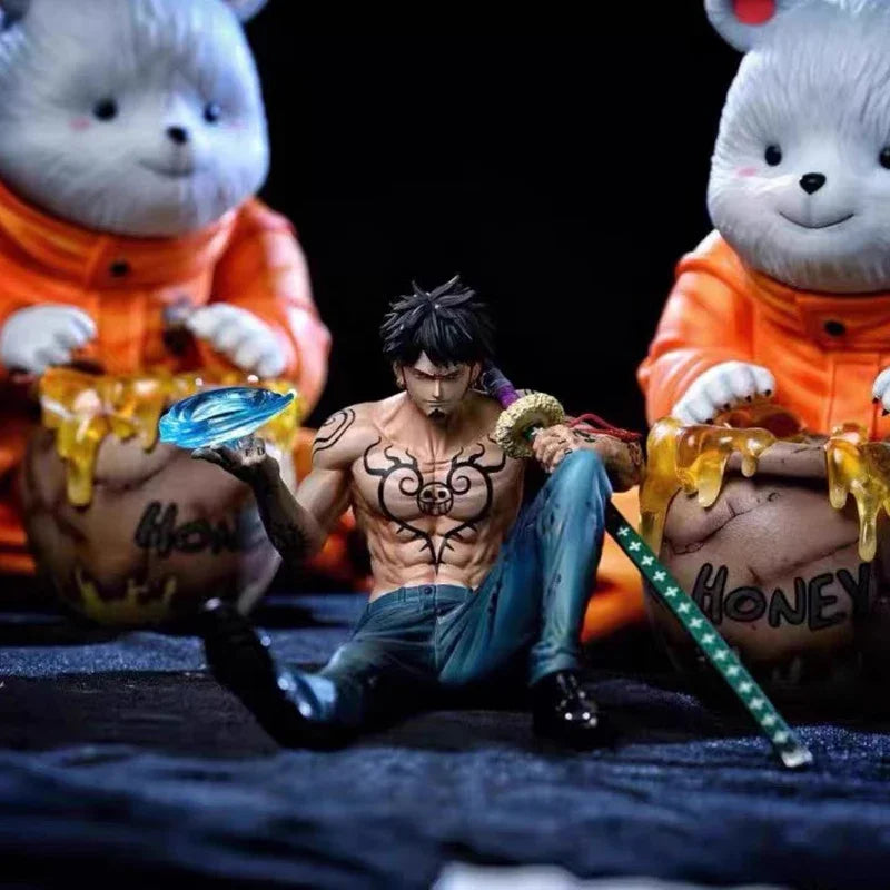 Trafalgar Law One Piece Figures BT Bear Monster Trafalgar D. Water Law Action Figures PVC Anime Jujutsu Kaisen Model Toys Gifts