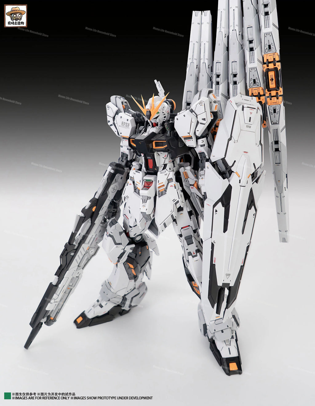 In Stock NONGCHENGZHU 1/100 MG CMM RX-93 v GK Assembly Model Kits Plastic skeleton Anime Action Figure Robot Plastic Model  Toys