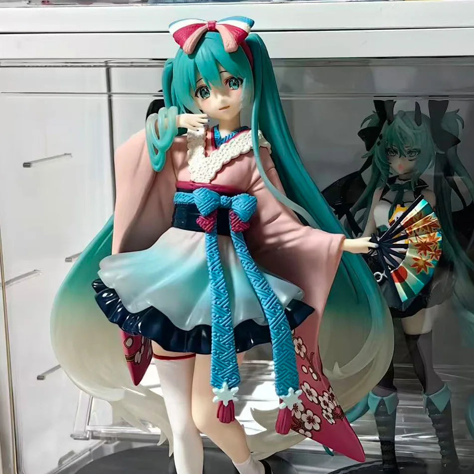 Original Genuine Vocaloid Hatsune Miku Tenitol Tenitol Neo Tokyo Series Kimono 20cm Collections Model Figures Toys Gifts