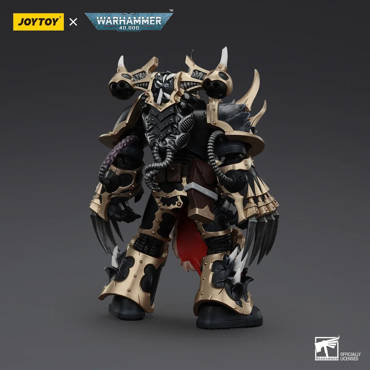 JOYTOY Warhammer 40K 1/18 Action Figure Chaos Space Marines Black Legion Chosen with Lightning Claws Collectible Model Toy Gift