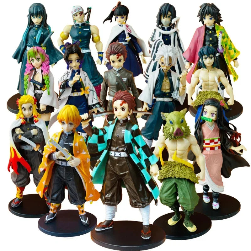 Anime Demon Slayer Action Figures Kimetsu No Yaiba Shinobu Nezuko “PVC” Dolls Model Collection Ornaments Japan Derivatives Toys