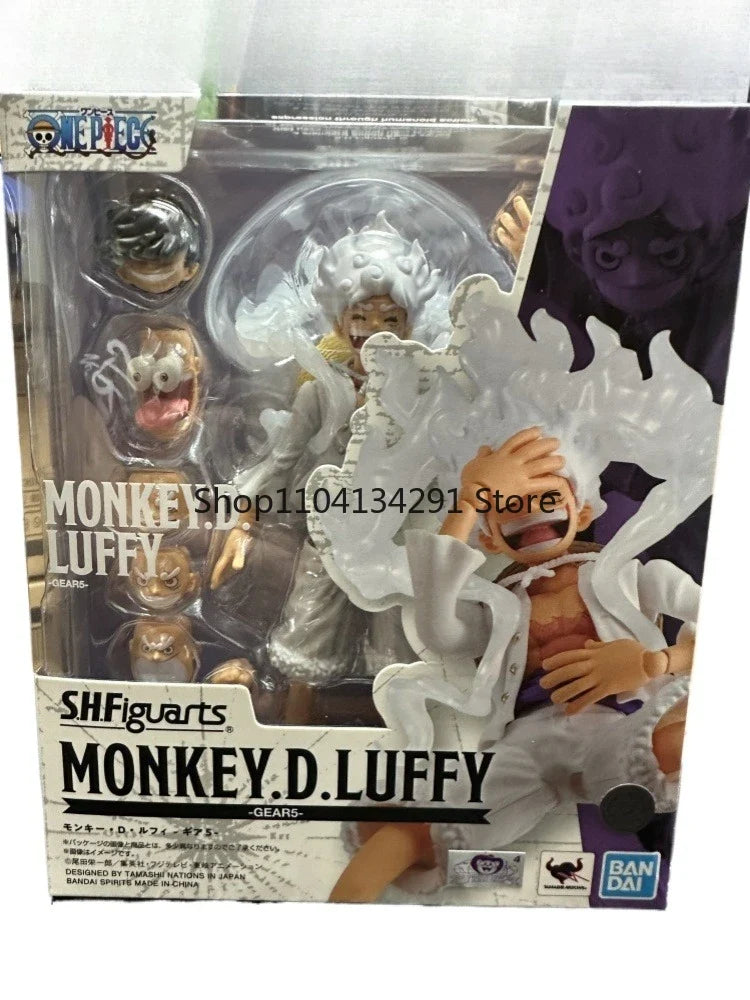 In Stock Original Bandai S.H.Figuarts S.H.Figuarts Anime Monkey D Luffy Gear 5 Nika One Piece Action Figure Pvc Model Toys Gifts