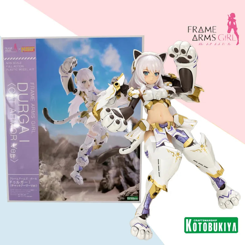 Kotobukiya original FRAME ARMS GIRL DURGA I CAT ARMOR Ver. Anime action figure assembly model ornaments collection toy gifts